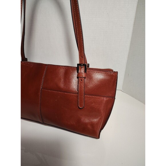 Hobo International Angelica Small Auburn Brown Leather Satchel - Picture 4 of 16